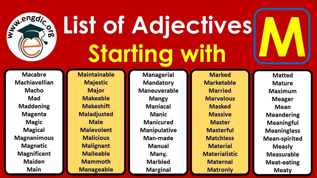 adjectives that start with e